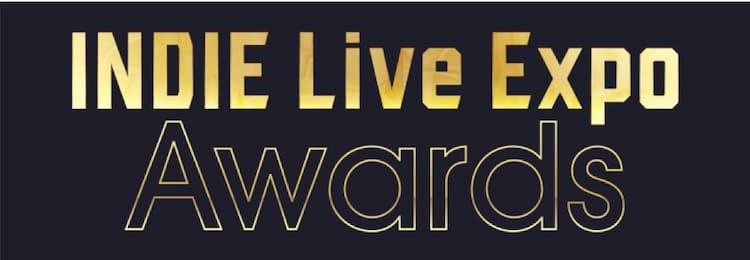 INDIE Live Expo Awards is written in gold and black.