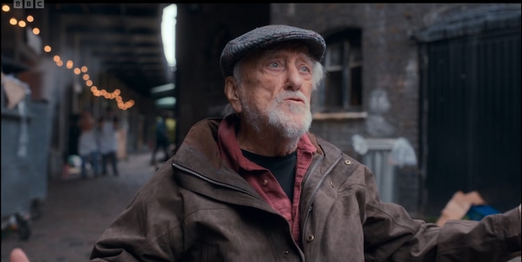 Bernard Cribbins as Wilfred Mott in his Cameo role.