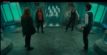 The Doctor and Donna with the Doctor and Donna