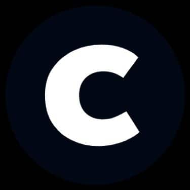 The letter C in white is surrounded by a black circle