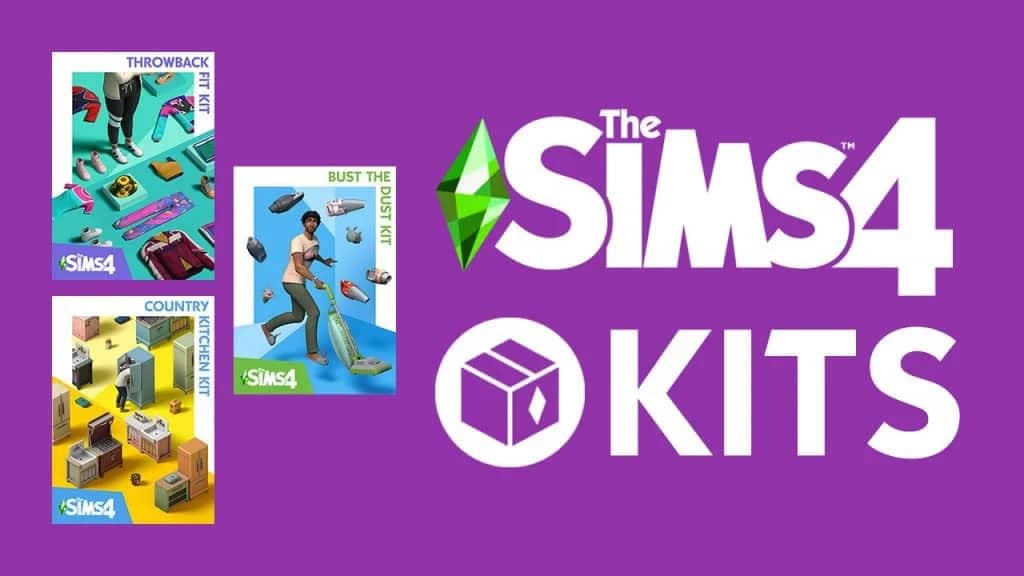 An image of three The Sims 4 kits.